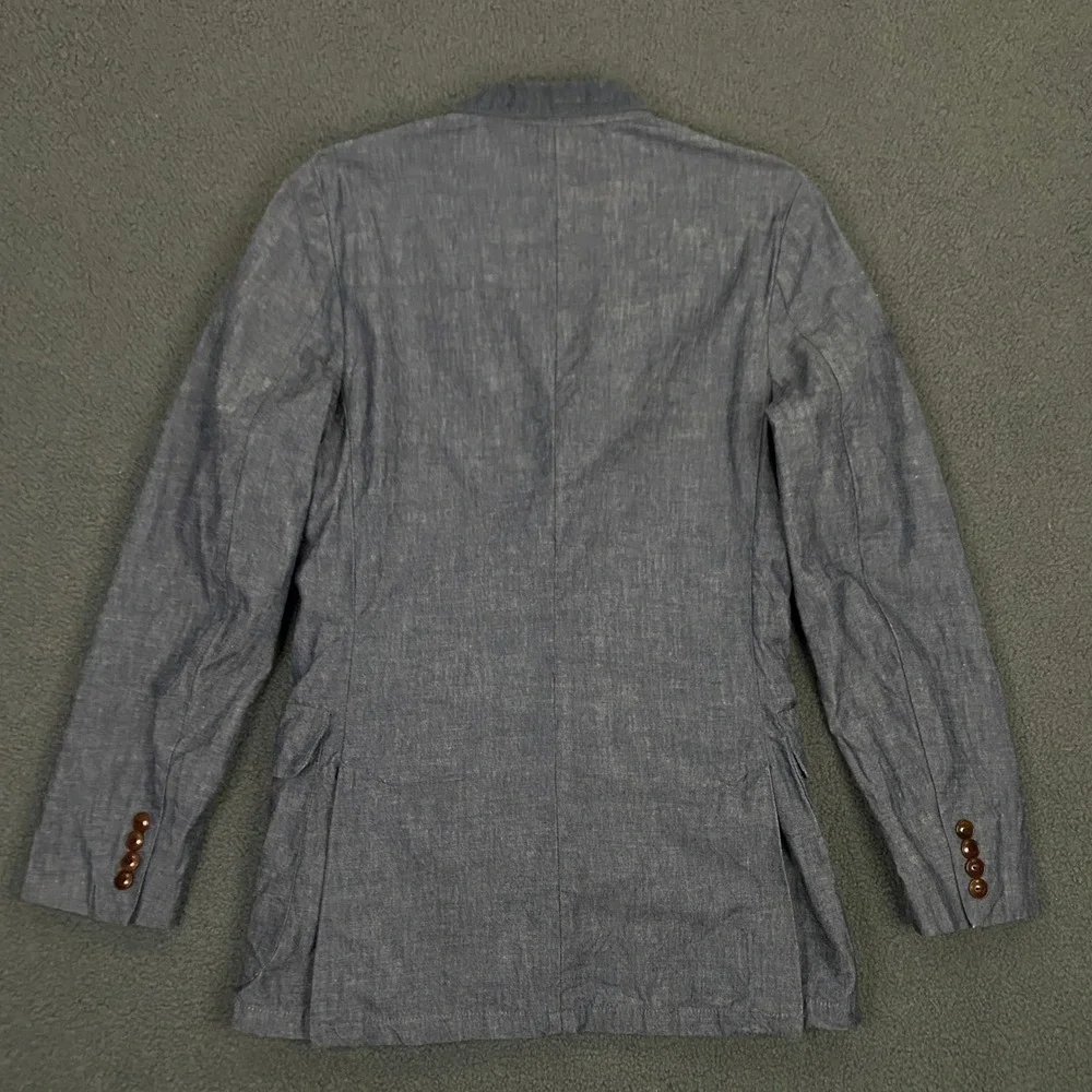 J.CREW Ludlow Jacket Mens XS Blue Chambray Cotton Blazer Sport Coat